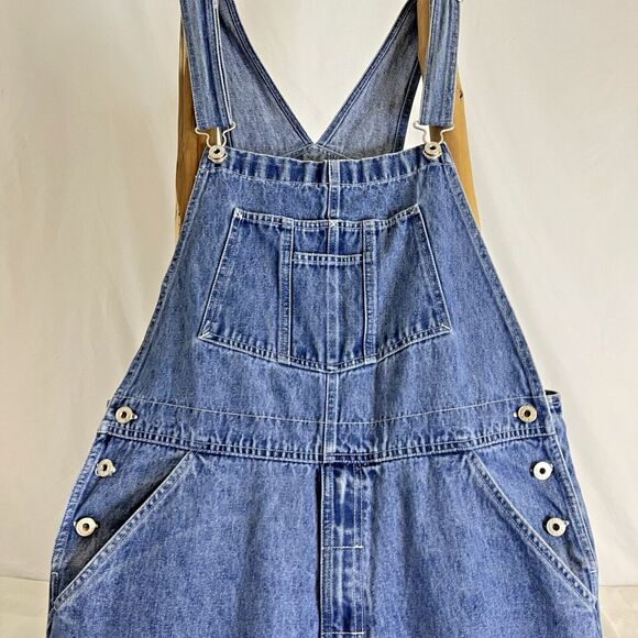 ARIZONA ORIGINAL PREMIUM JEAN CO MENS OVERALLS LARGE BLUE 100% COTTON DENIM BIBS - Picture 3 of 14